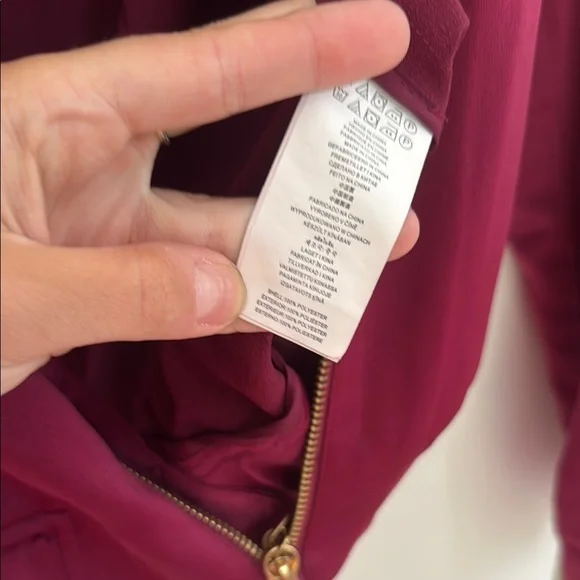 Michael Kors Red Bomber Jacket with Minimalist Design - Picture 5 of 5
